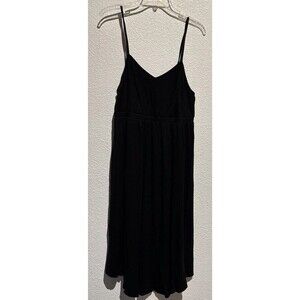 Stars Above Black Spaghetti Strap Dress XL Fit-and-Flare Empire Waist Cami Midi
